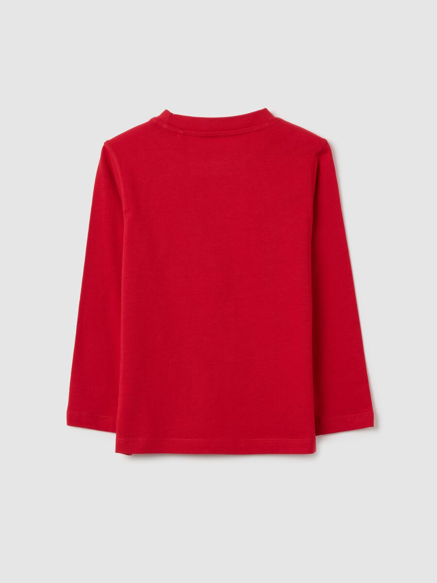 Children's Pure Cotton Red T-shirt Regular Fit_1