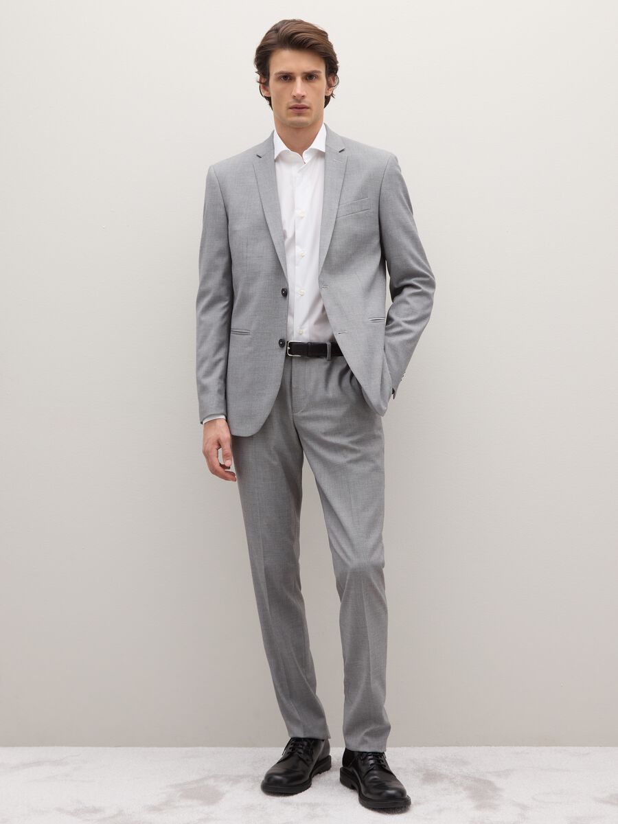 Grey slim fit trousers_0