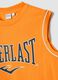 Orange sleeveless vest in pure cotton with Everlast logo_1