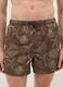 Brown swim shorts with seashell and starfish print_1