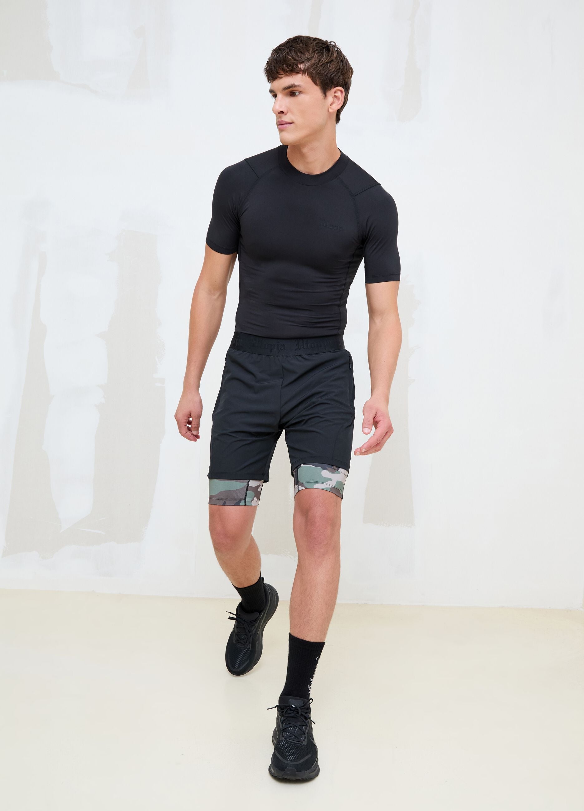 Technical Shorts Camo-Black