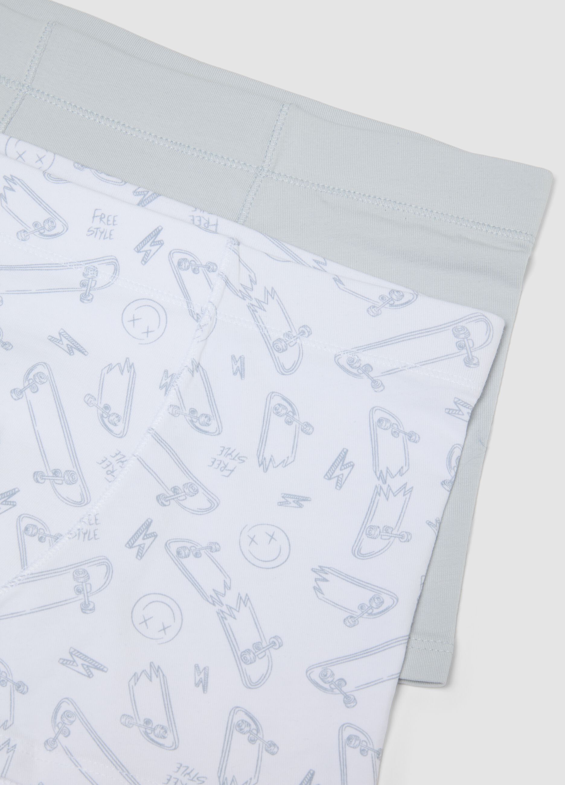 Pack of five multicolour midi boxer shorts in stretch organic cotton
