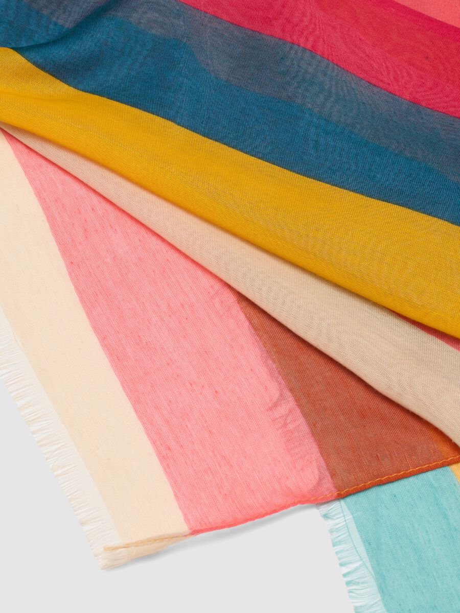 Light Multicolour Striped Scarf_2