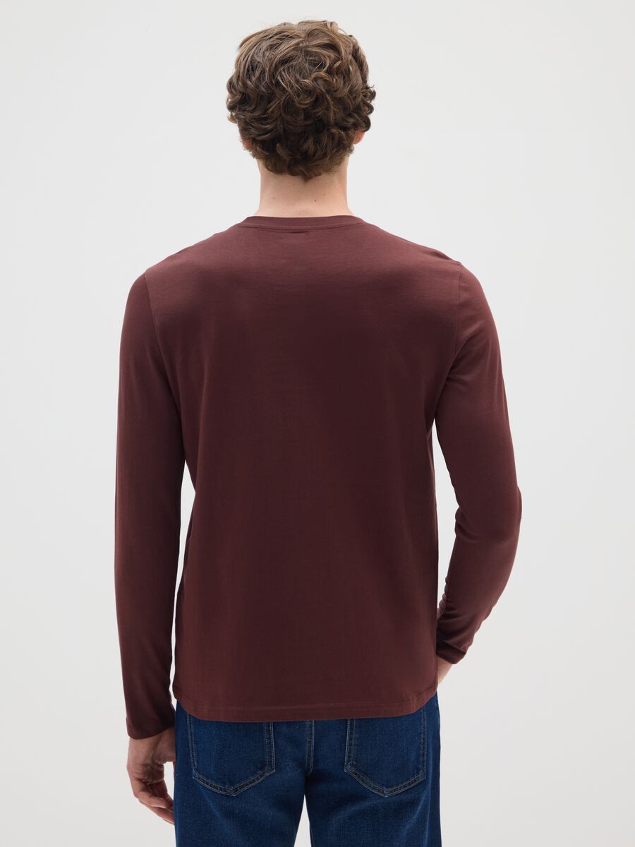 Brown pure cotton sweater with regular fit_2