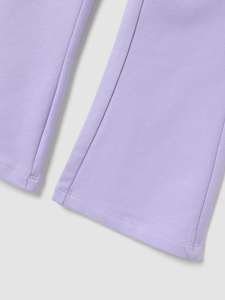 Purple organic cotton flared trousers_3