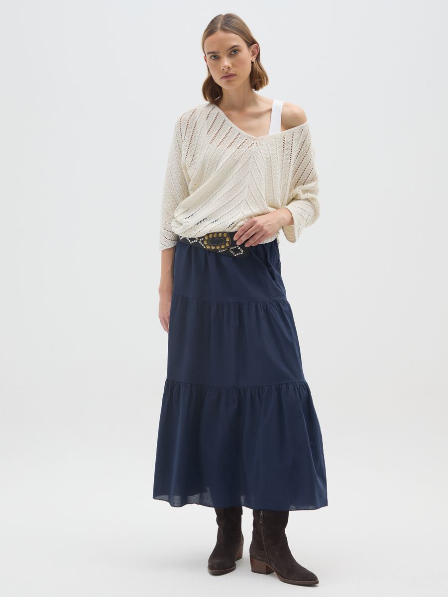 Beige regular fit sweater_1