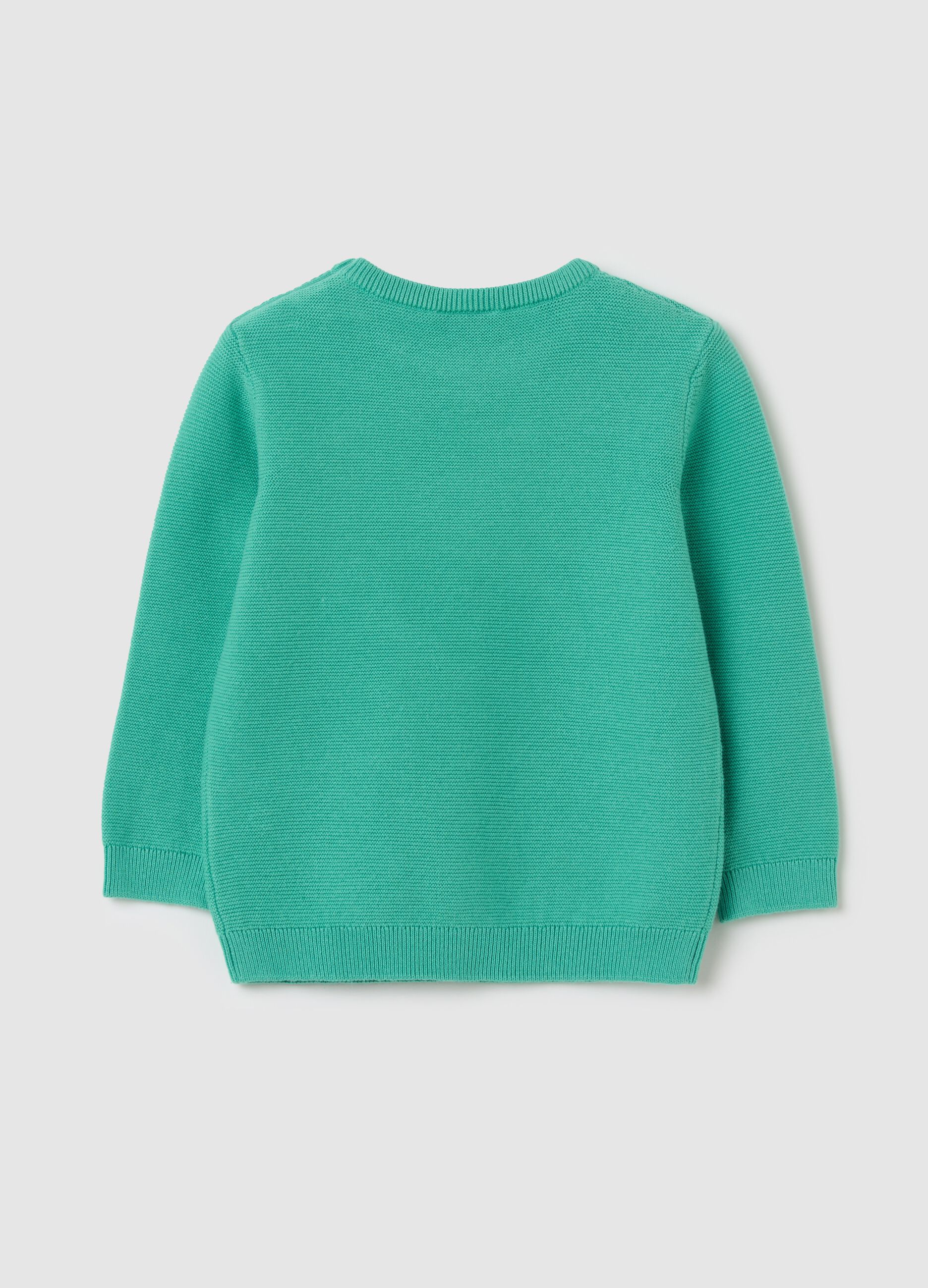 Pullover in cotone tinta unita