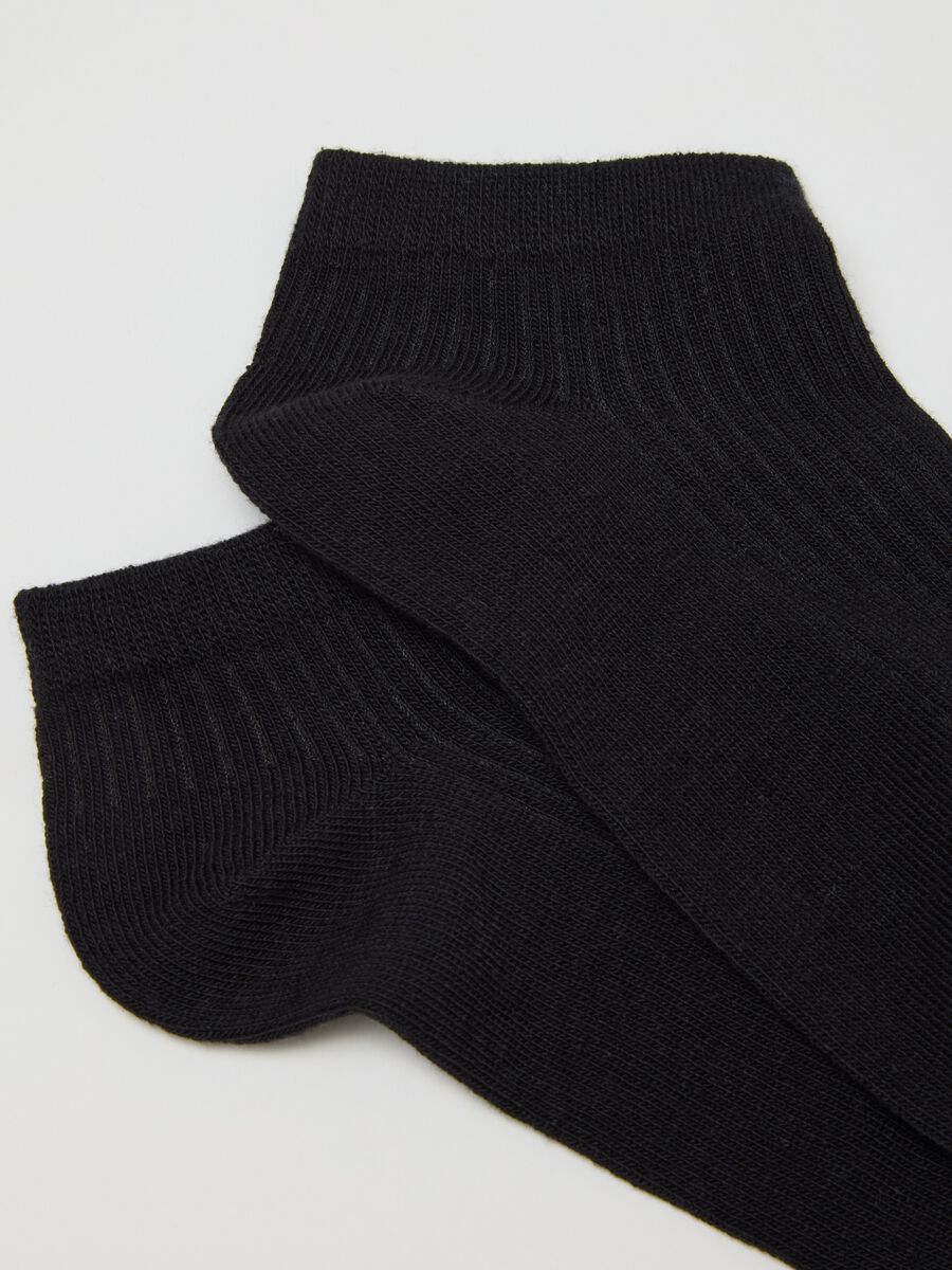 Multi-pack set of short black stretch cotton socks_1