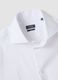 White stretch cotton poplin shirt with French collar, slim fit_6