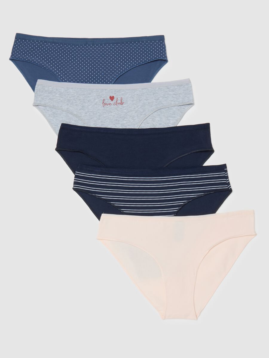 Multipack of multicolour stretch cotton briefs with regular fit_0