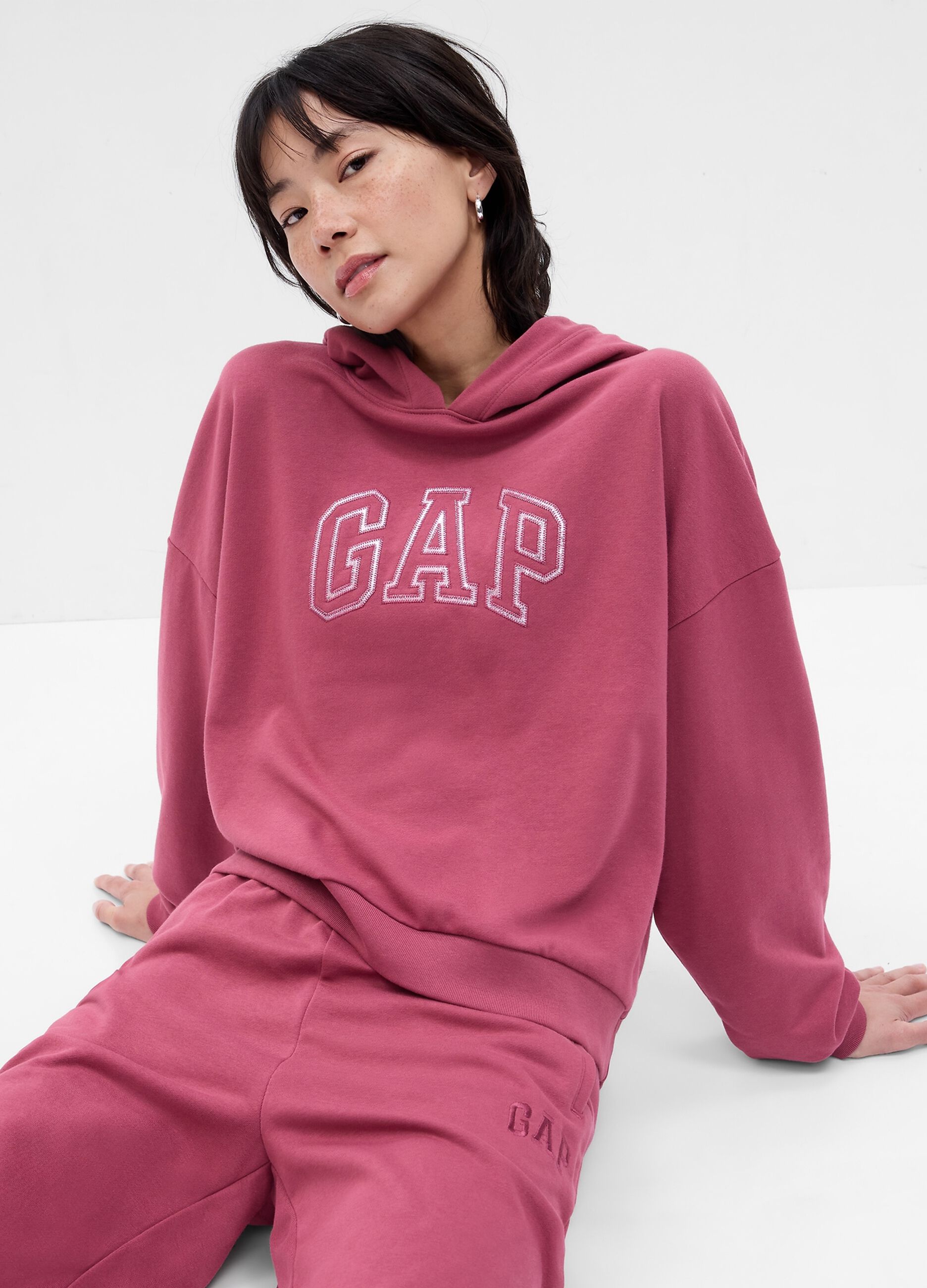 Ovs Felpa oversize ricamo logo con dettagli lurex