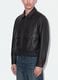 Black cropped jacket with zip and flap pockets, oversized fit_3