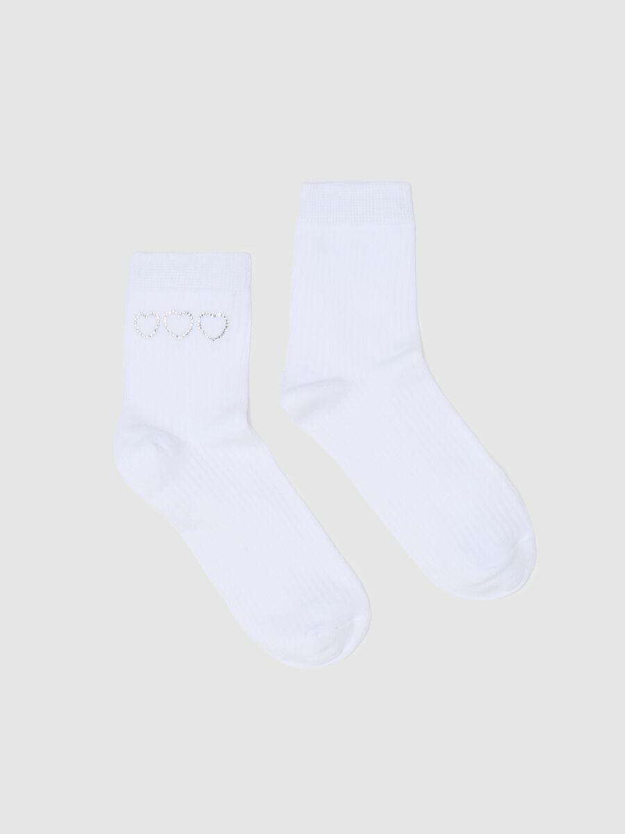 Socks with diamanté heart_0
