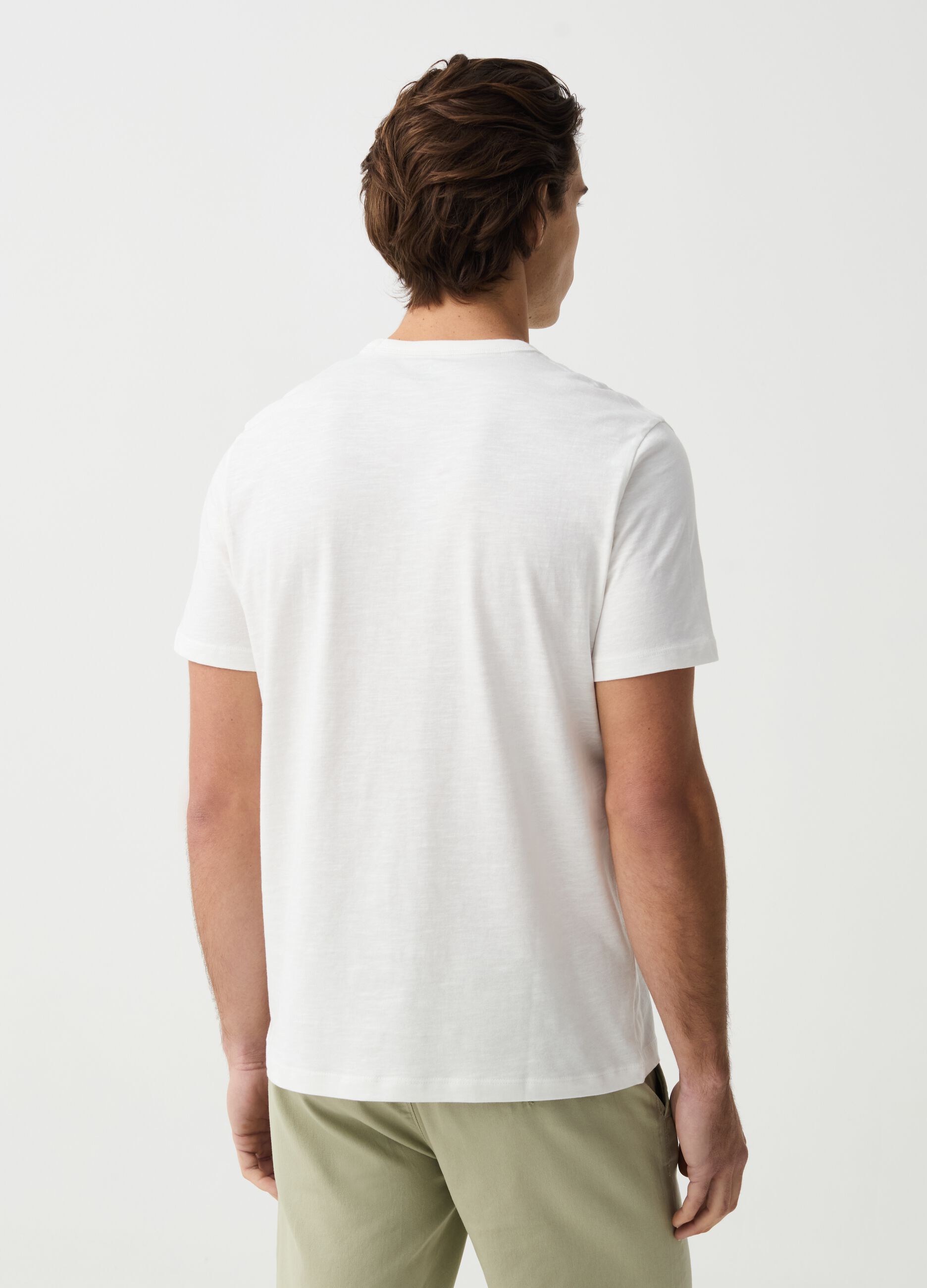 Jersey slub T-shirt with pocket