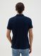 Men's pure cotton blue regular fit polo shirt_3
