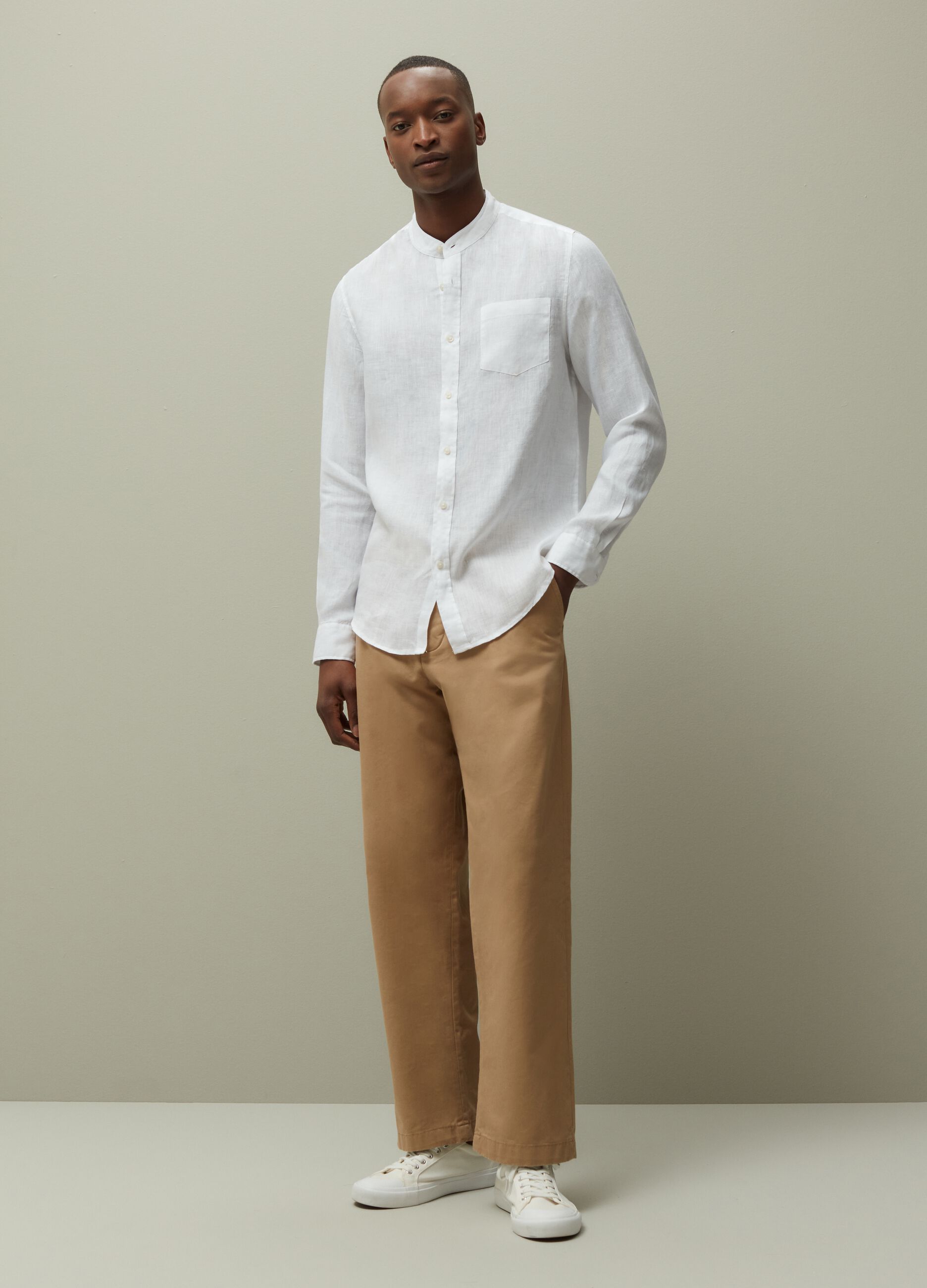 Regular-fit linen shirt