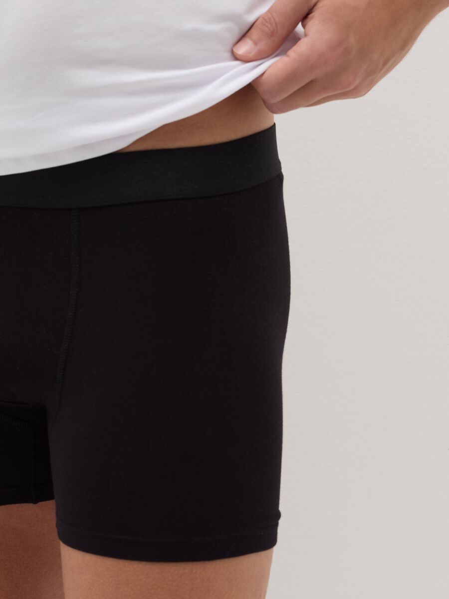 Midi boxer shorts in stretch cotton_2