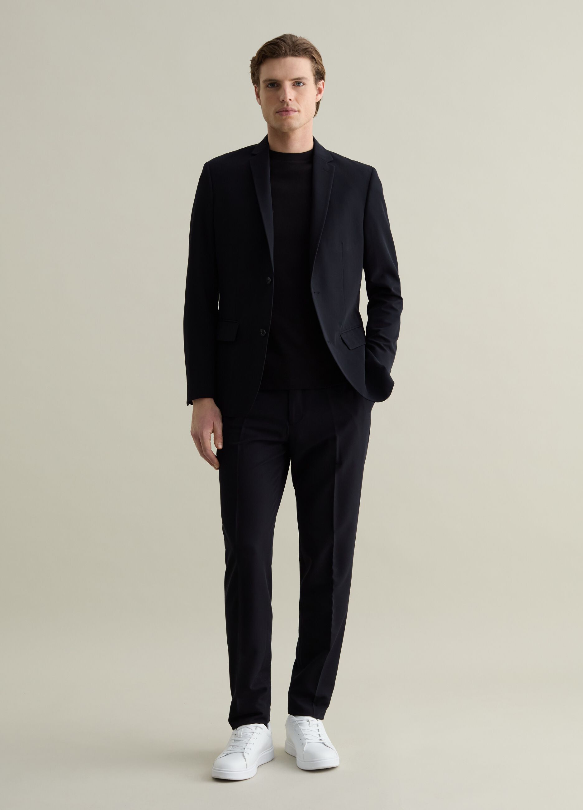 Slim-fit single-breasted blazer
