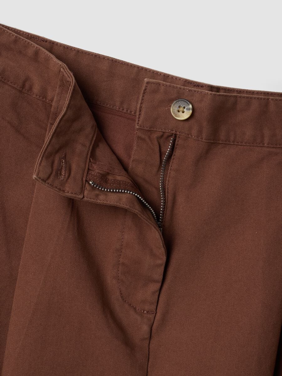 Brown pure cotton skirt with elasticated waist_6