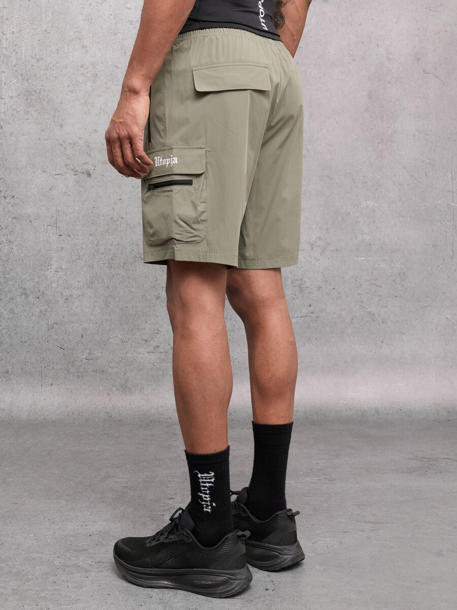 Kombat Active Cargo Shorts Military Green_2