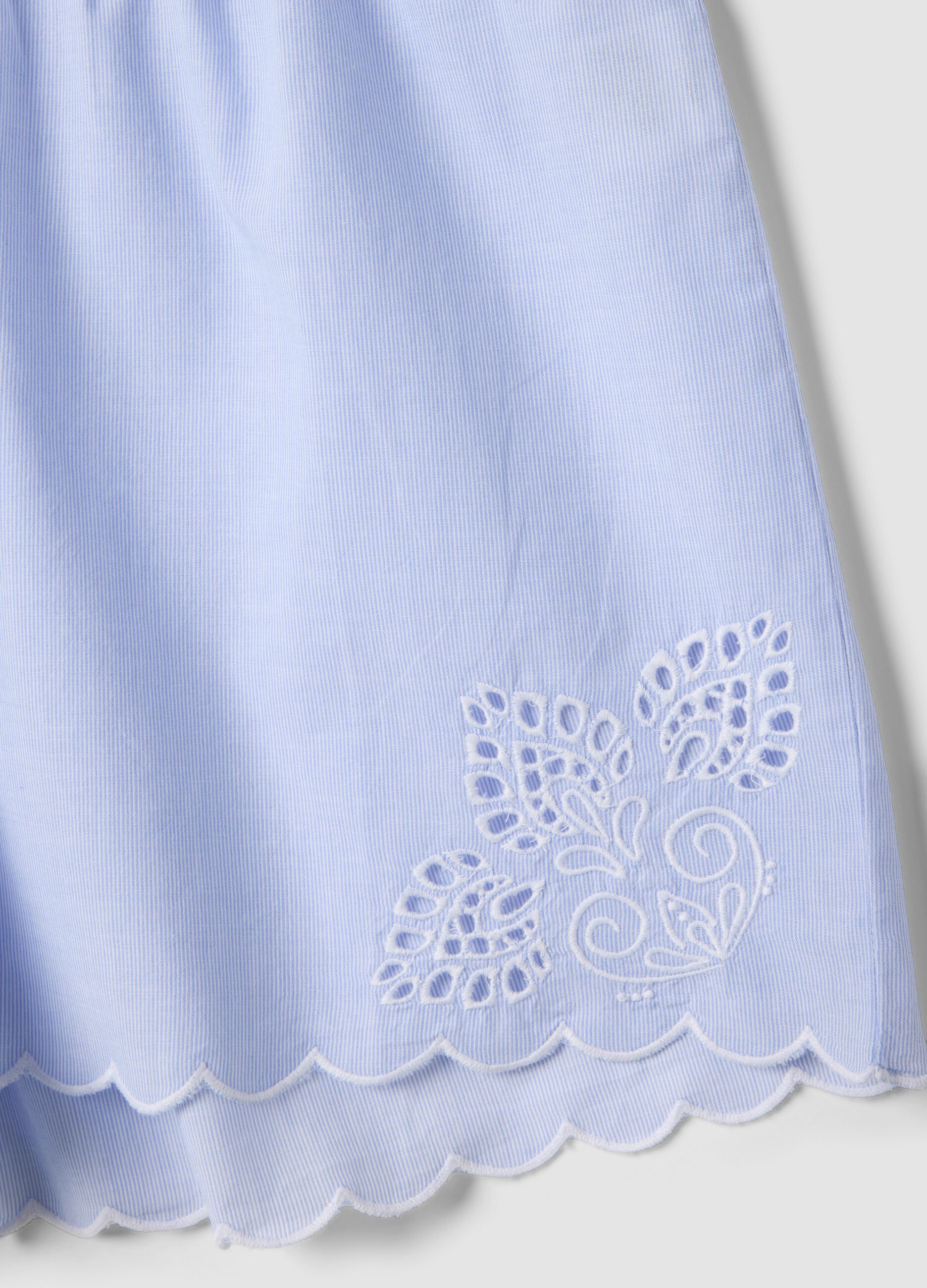 Pantaloncini pigiama azzurri in puro cotone regular fit