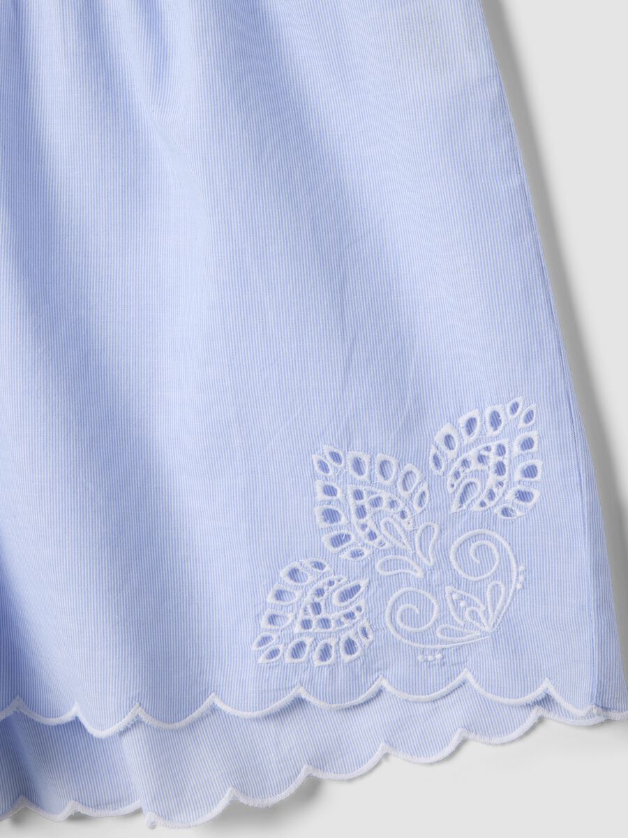 Light blue organic cotton pyjama shorts_5