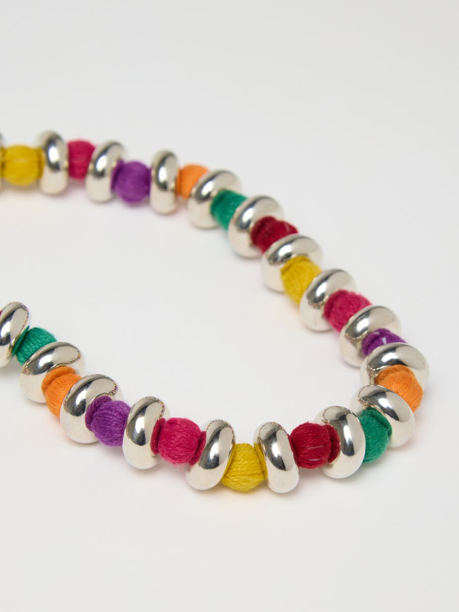 Multicoloured necklace with pompom_1