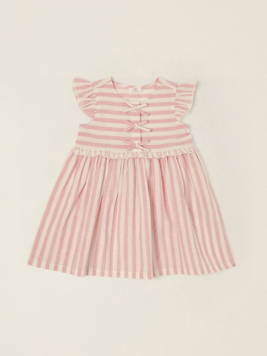Vestito misto lino a righe IANA_0