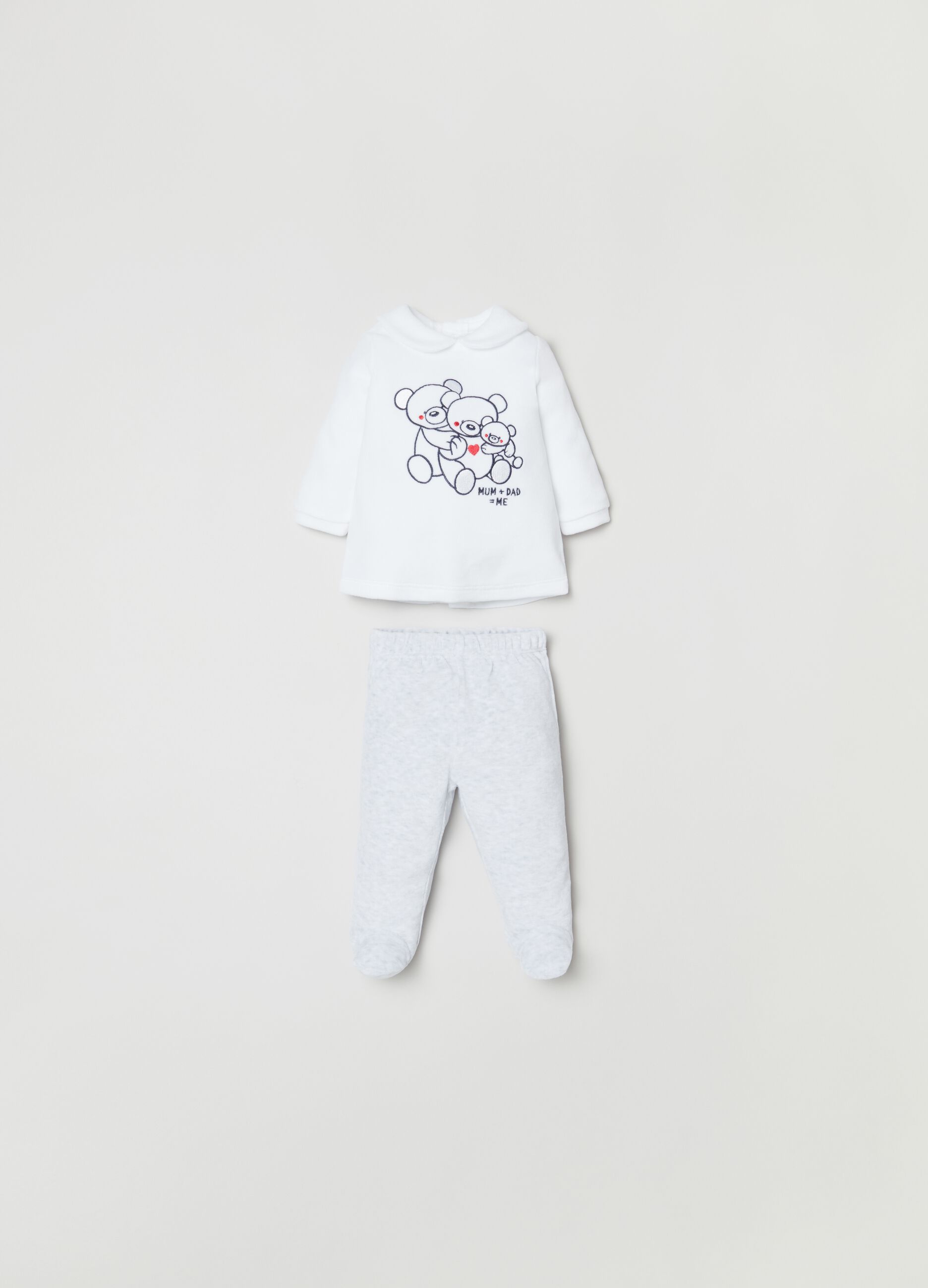 Set t-shirt e ghettine in velour_0