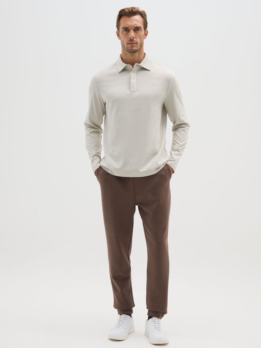 Polo in misto cotone beige regular fit_1