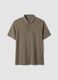 Regular fit brown pure cotton polo_4