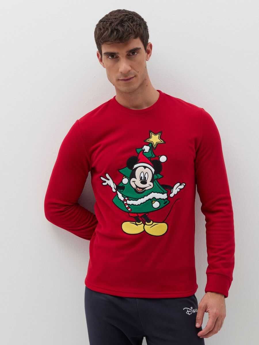 Fleece pyjamas with emboidered Mickey Mouse_1