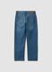 Jeans denim azzurro in puro cotone straight fit_2