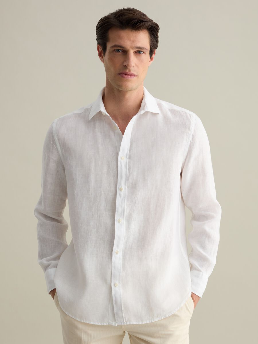 Regular-fit shirt in linen_0