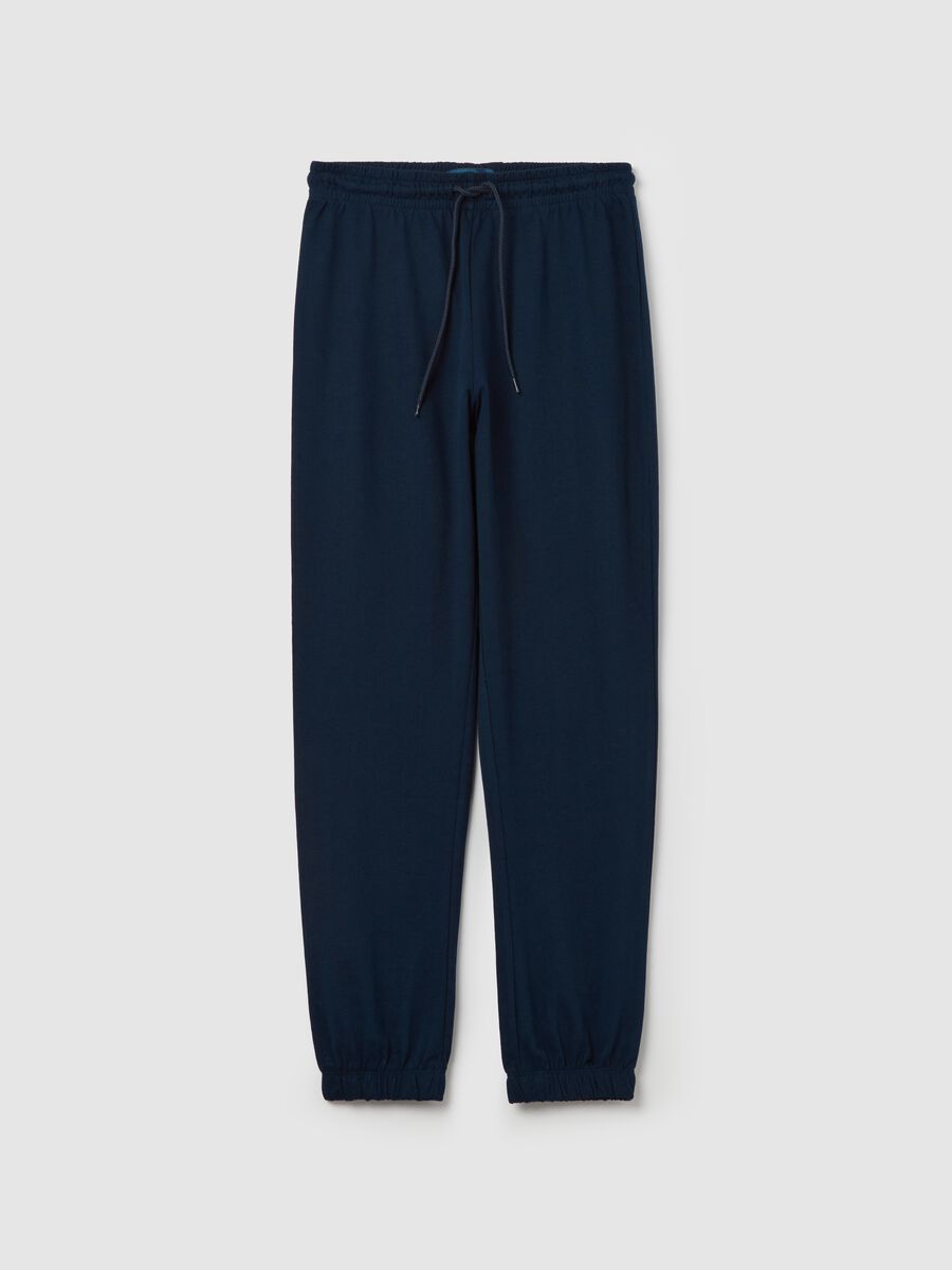 Plush joggers with drawstring_4