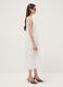 White sleeveless pure cotton broderie dress, regular fit_1