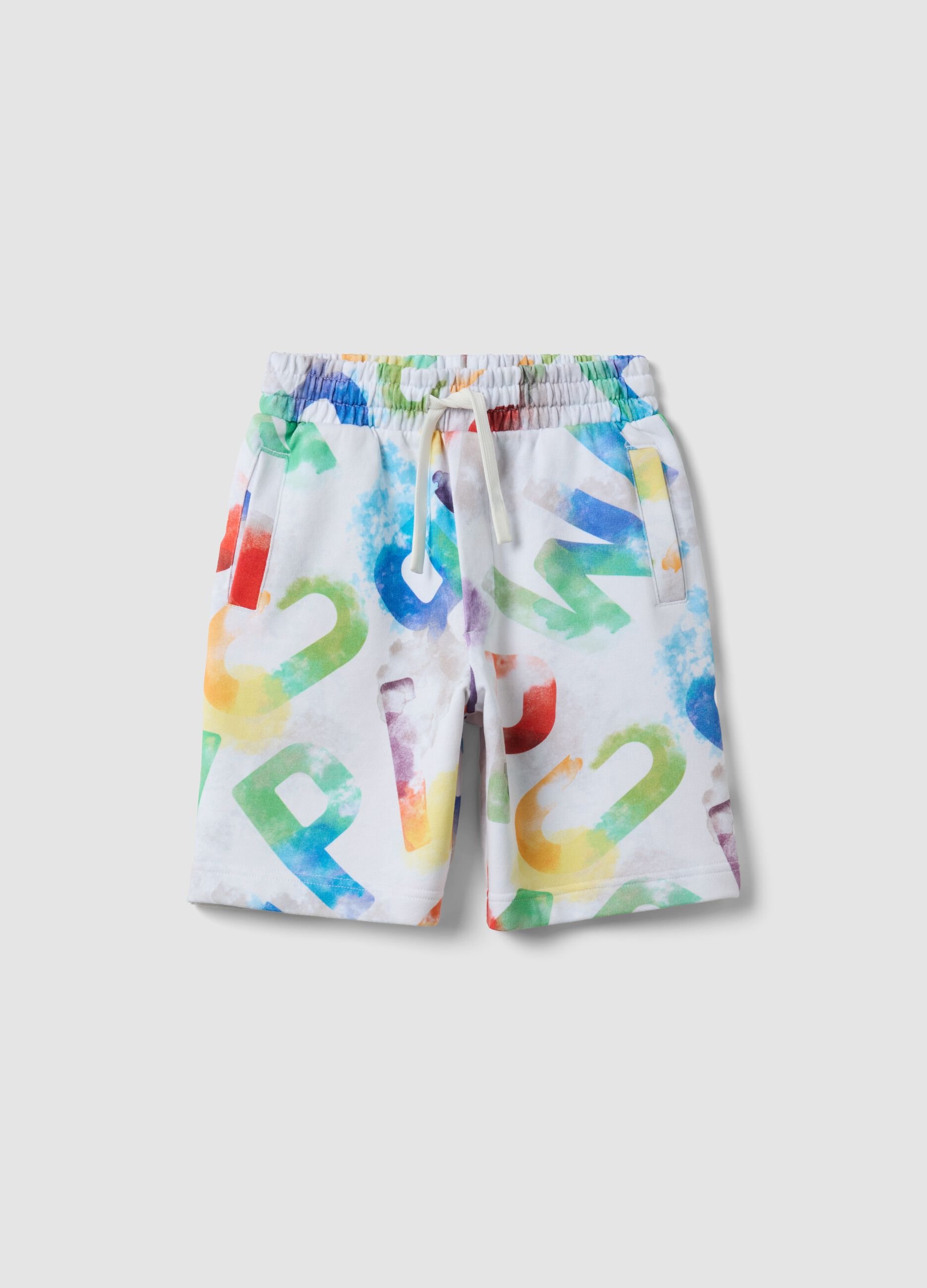 Multicolour pure cotton shorts