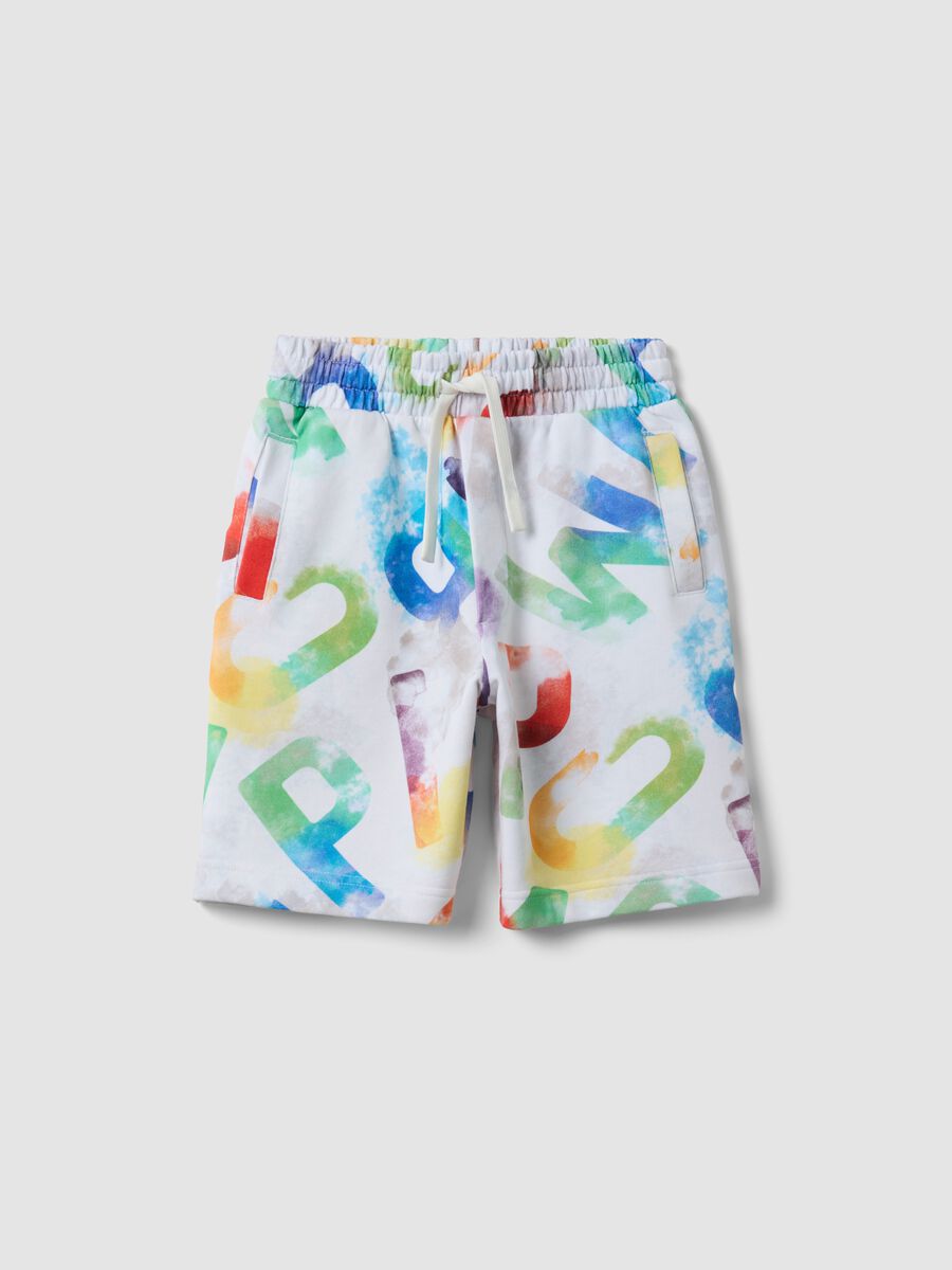 Multicolour pure cotton shorts_0
