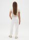 Girls' white pure cotton jogger trousers regular fit_1