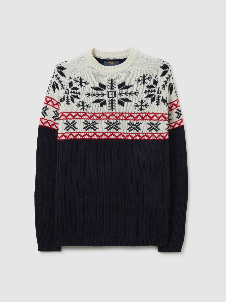 Multicolour regular fit jumper with jacquard pattern_5