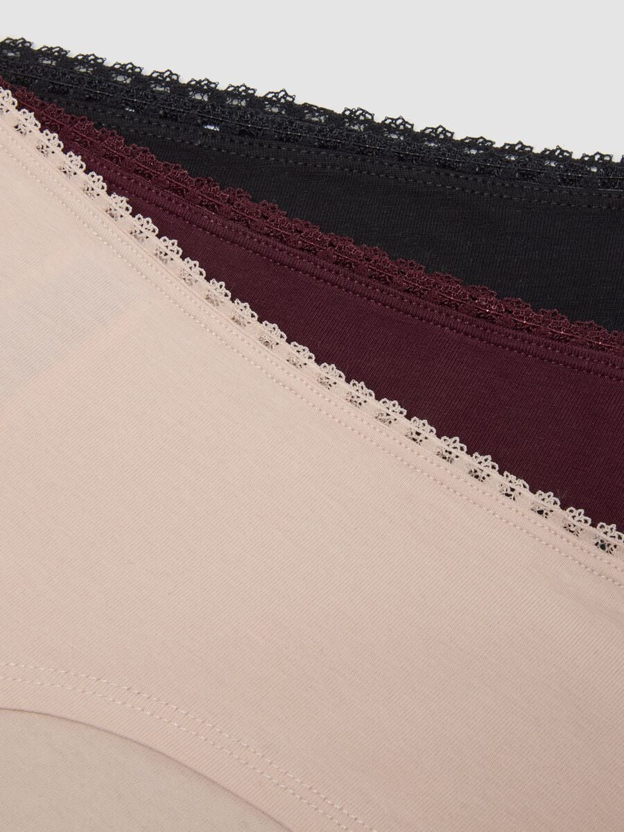 Tripack di slip hipster multicolor in cotone organico elasticizzato_5