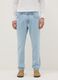 Slim fit blue cotton blend jeans_1