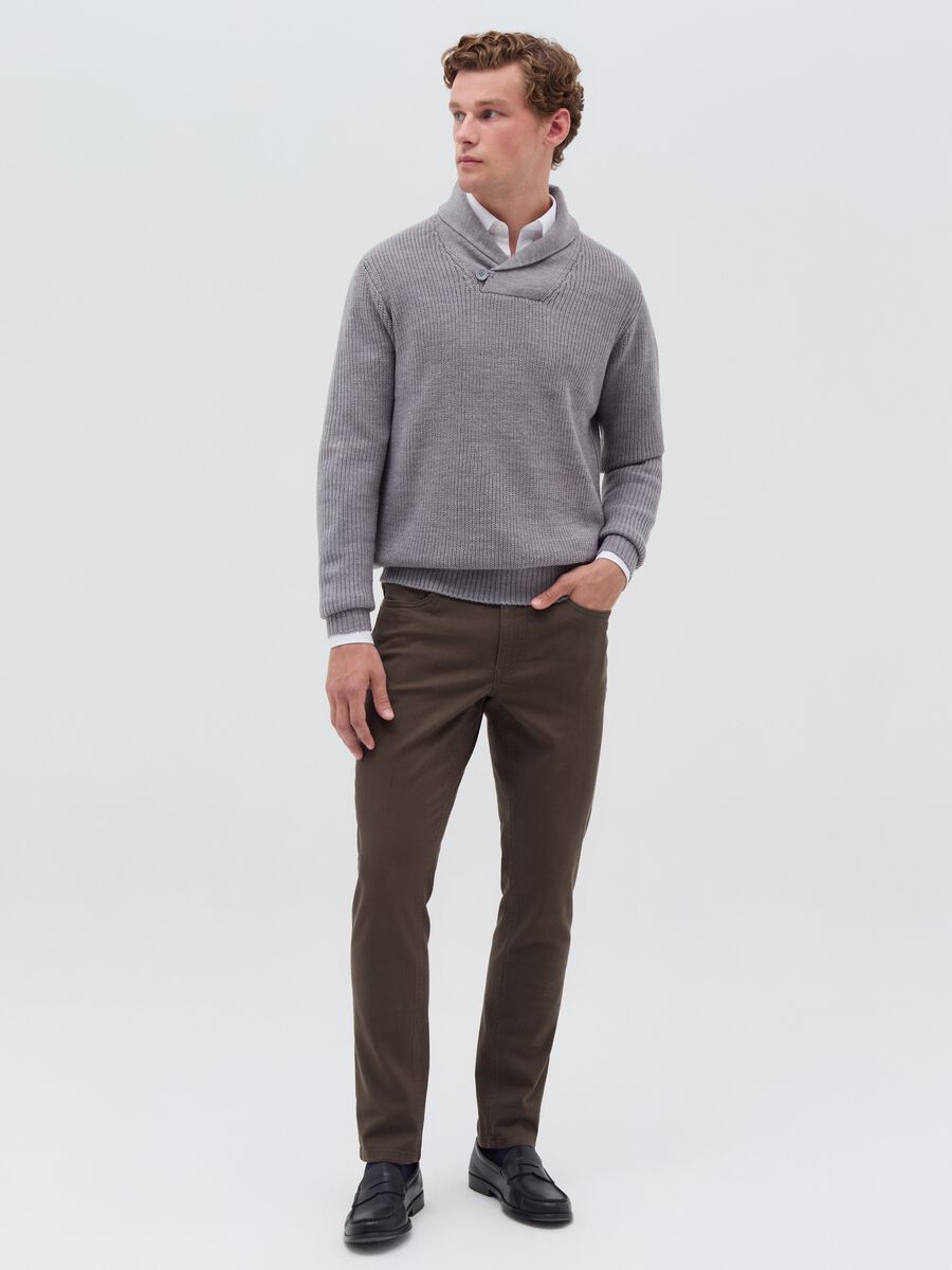 Pullover with shawl neck_1