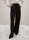 Black Flare Trousers with Buttons_1