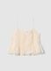 Top smanicato con lavorazione arricciata a balze e inserti in pizzo crochet_5