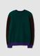 Green crew-neck jumper in stretch wool and alpaca, regular fit_6