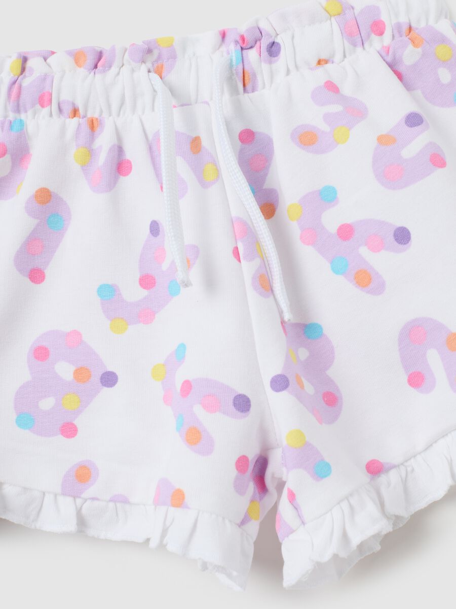 Purple cotton girls' t-shirt set with regular fit_2