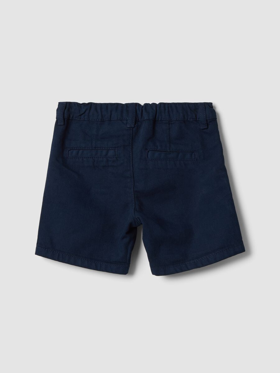 Regular fit blue pure cotton shorts for boys_1