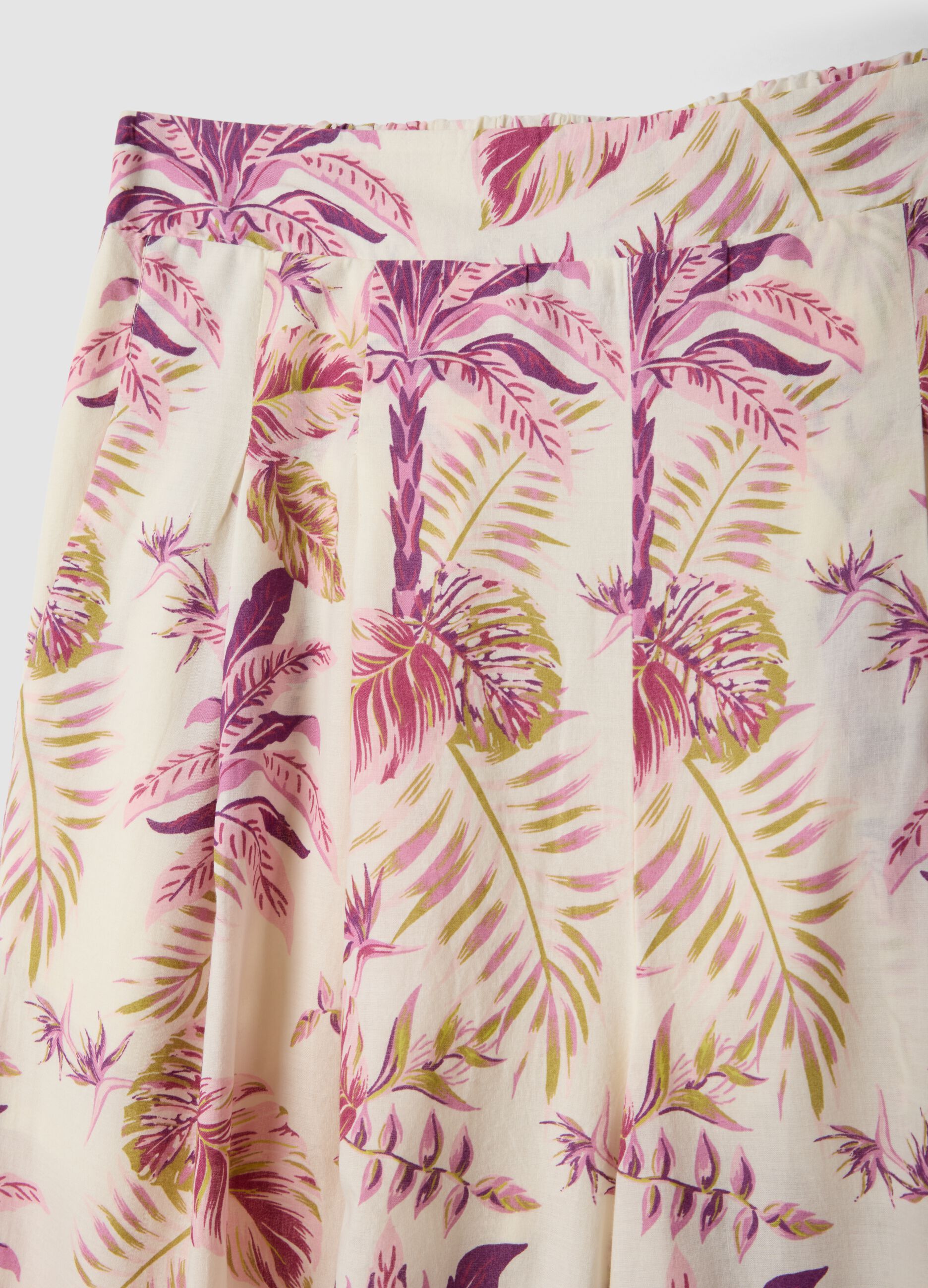 Pink pure cotton palazzo trousers