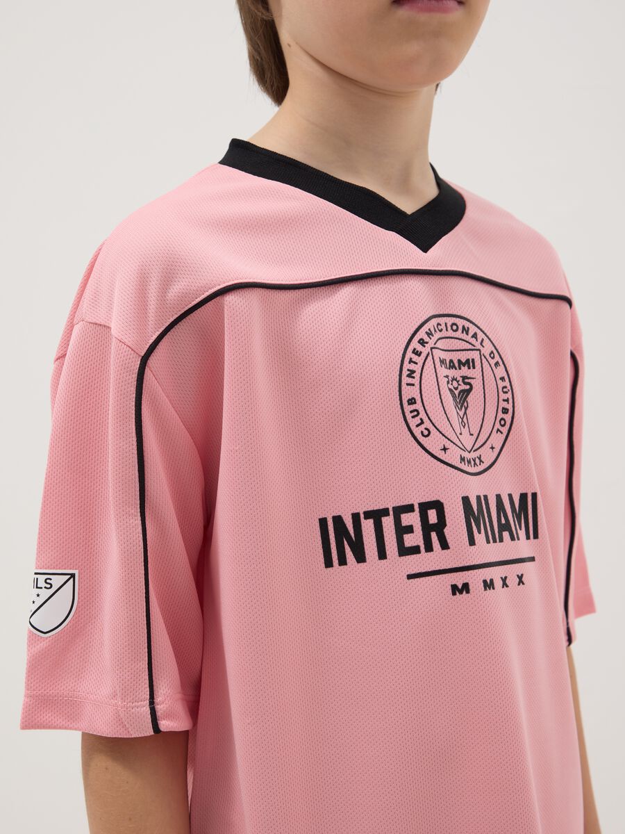 T-shirt in puro cotone rosa regular fit Inter Miami CF_1